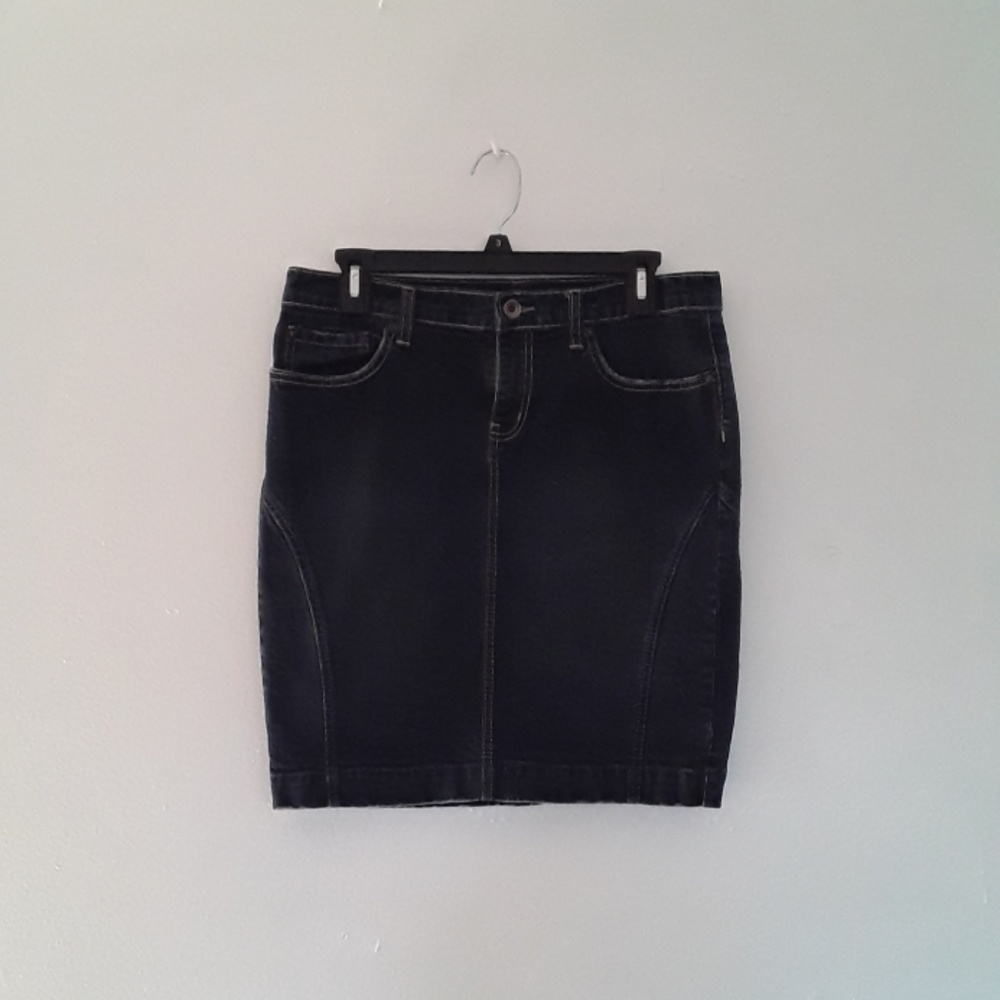 X2 Denim Laboratory Mini Skirt Zip Up Sz 8